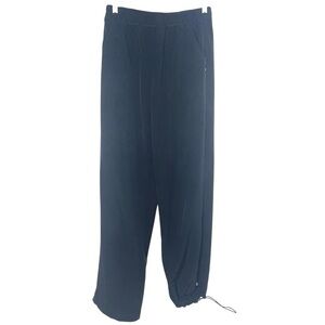 Zenergy Size Large Track Pants Black Bungee 2 Way Leg Athletic Workout Hiking